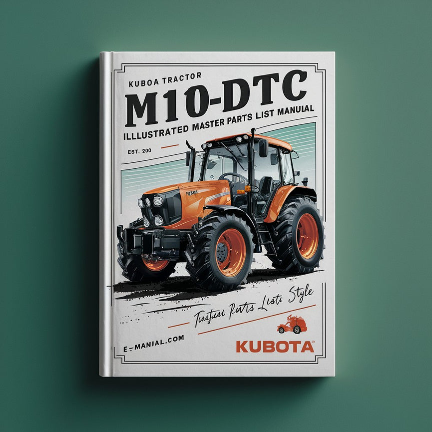 Kubota M110DTC Tractor Illustrated Master Parts List Manual