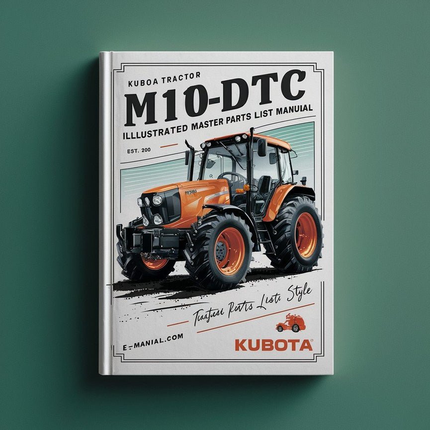 Kubota M110DTC Tractor Illustrated Master Parts List Manual