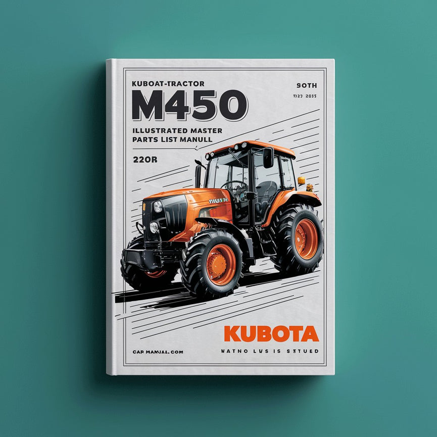 Kubota M4500 Tractor Illustrated Master Parts List Manual