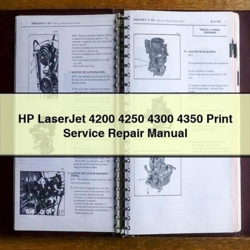 HP LaserJet 4200 4250 4300 4350 Print Service Repair Manual