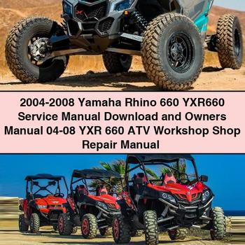 2004-2008 Yamaha Rhino 660 YXR660 Service Manual and Owners Manual 04-08 YXR 660 ATV Workshop Shop Repair Manual