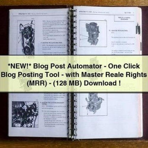 *new* Blog Post Automator - One Click Blog Posting Tool - With Master Reale Rights (mrr) - (128 Mb)