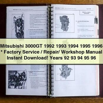 Mitsubishi 3000GT 1992 1993 1994 1995 1996 Factory Service/Repair/ Workshop Manual Years 92 93 94 95 96
