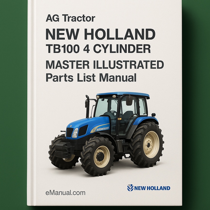 NEW Holland TB100 4 CYLINDER AG Tractor MASTER ILLUSTRATED Parts List Manual BOOK