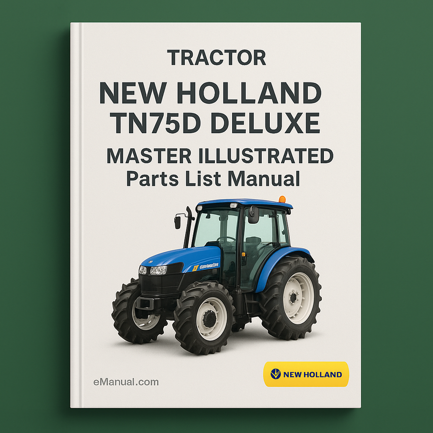 NEW Holland TN75D DELUXE Tractor MASTER ILLUSTRATED Parts List Manual BOOK