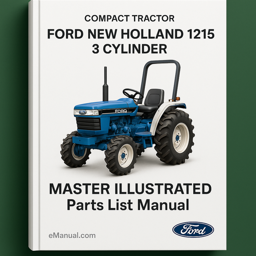 Ford New Holland 1215 3 CYLINDER Compact Tractor MASTER ILLUSTRATED Parts List Manual BOOK