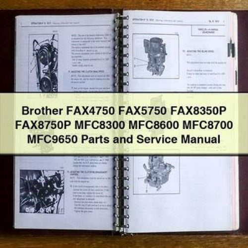 Brother FAX4750 FAX5750 FAX8350P FAX8750P MFC8300 MFC8600 MFC8700 MFC9650 Parts and Service Manual