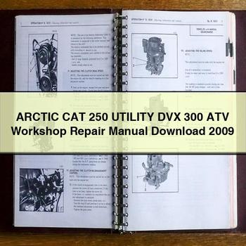 ARCTIC CAT 250 UTILITY DVX 300 ATV Workshop Repair Manual 2009
