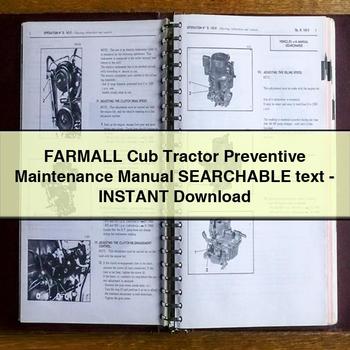 FARMALL Cub Tractor Preventive Maintenance Manual SEARCHABLE text-PDF
