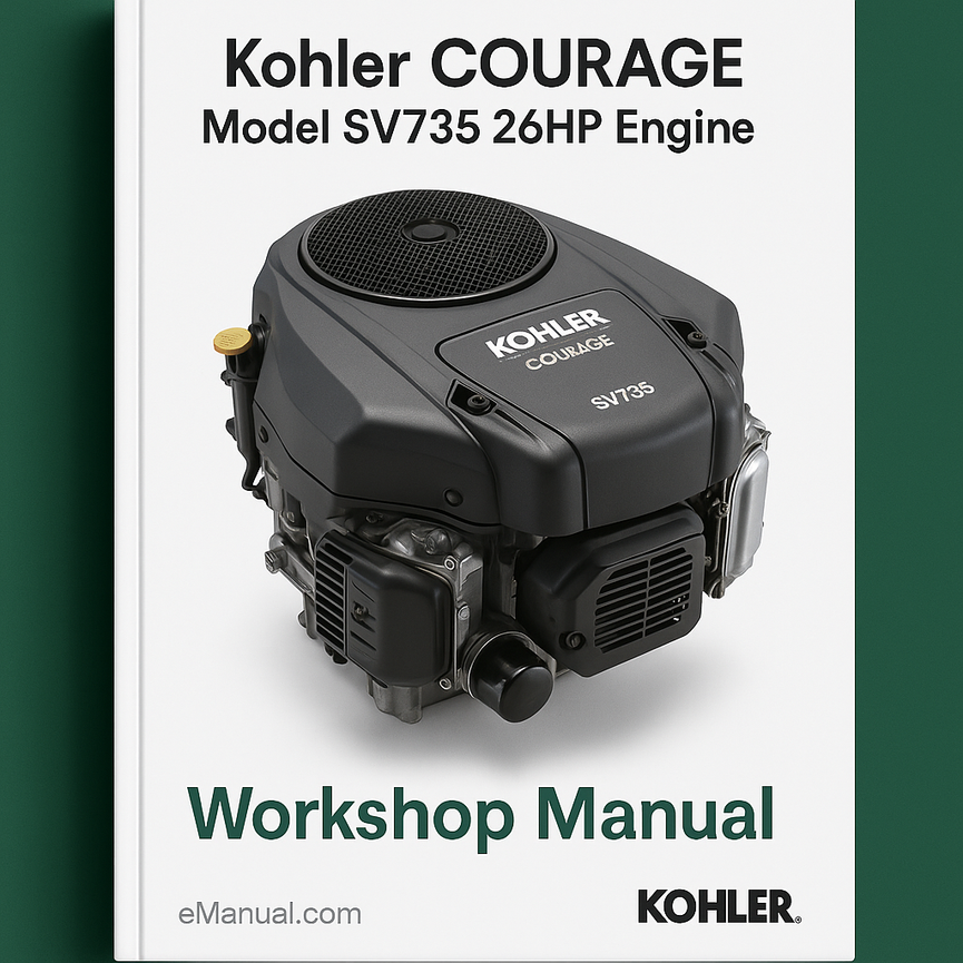 Kohler COURAGE Model SV735 26HP Engine Workshop Manual