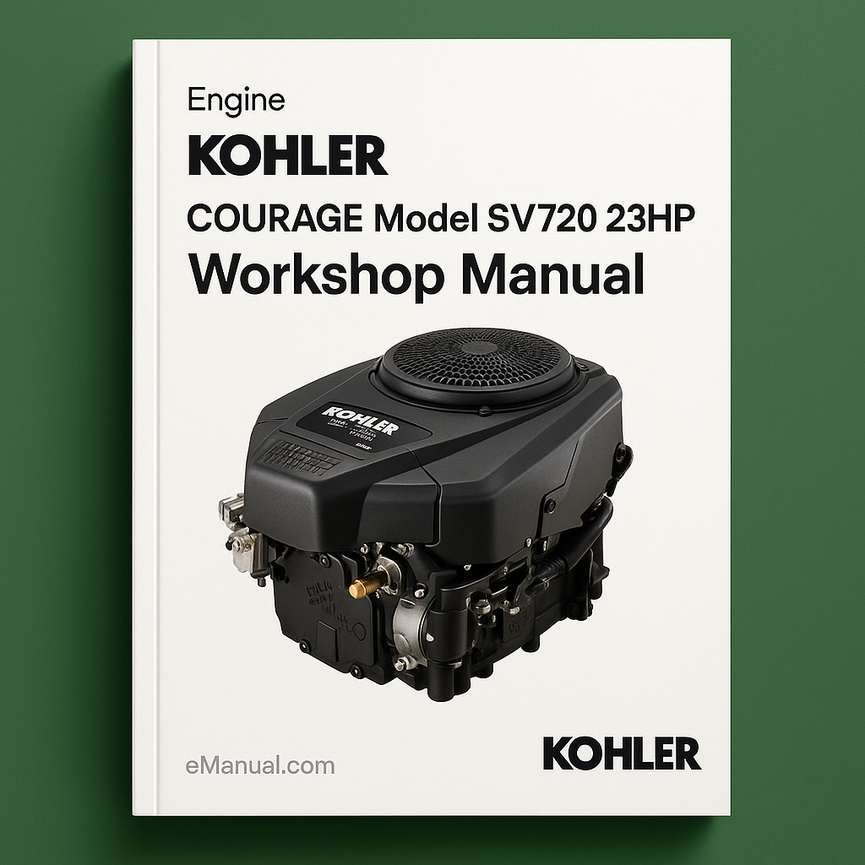 Kohler COURAGE Model SV720 23HP Engine Workshop Manual