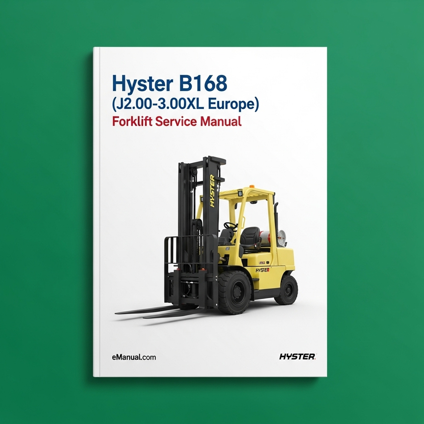 Hyster B168 (J2.00-3.00XL Europe) Service Forklift Shop Manual Workshop Repair Book