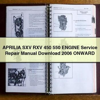 APRILIA SXV RXV 450 550 Engine Service Repair Manual 2006 Onward