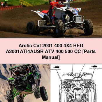 Arctic Cat 2001 400 4X4 RED A2001ATI4AUSR ATV 400 500 CC Parts Manual