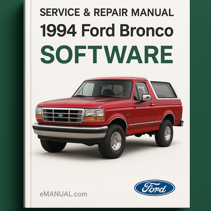 1994 Ford Bronco Service & Repair Manual Software