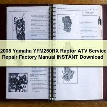2008 Yamaha YFM250RX Raptor ATV Service Repair Factory Manual
