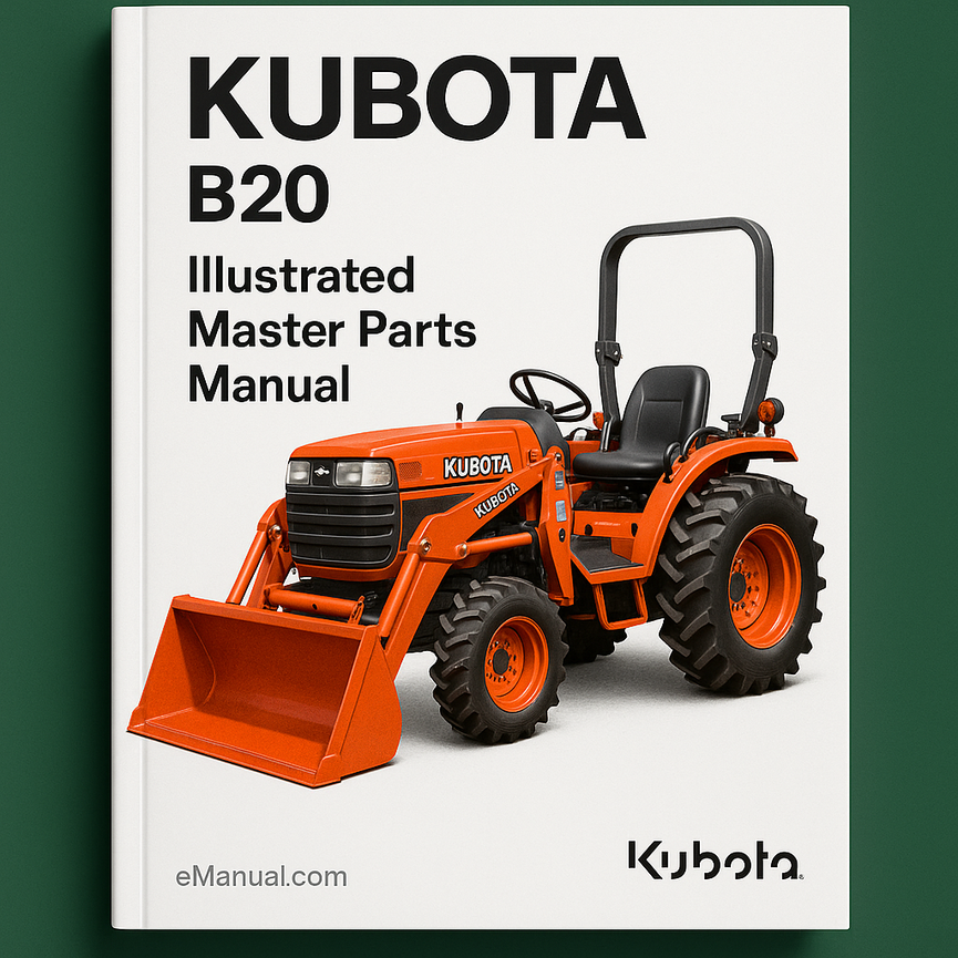 Kubota B20 Tractor Illustrated Master Parts Manual