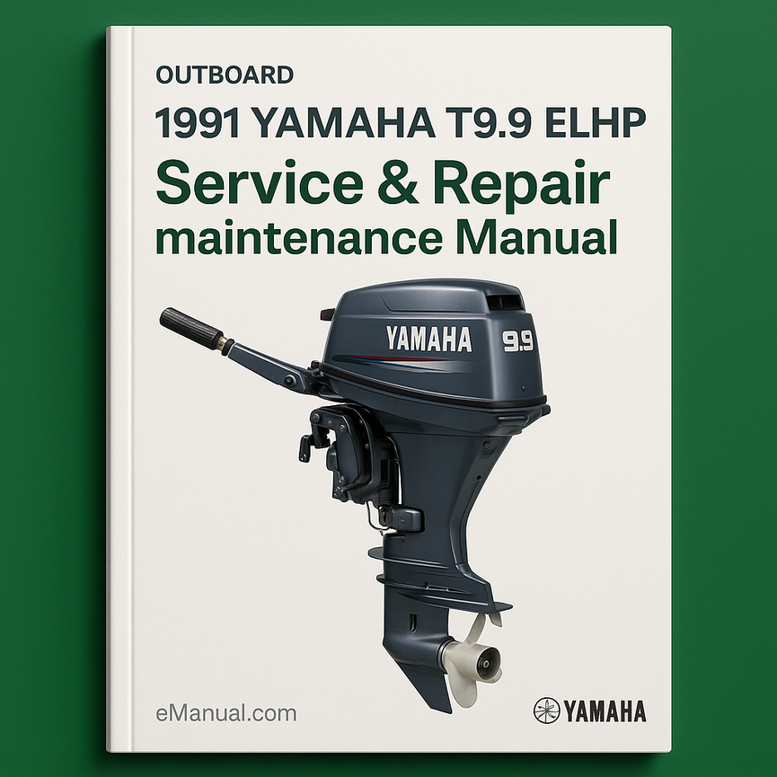 1991 Yamaha T9.9 ELHP Outboard Service Repair maintenance Manual. Factory Service Manual