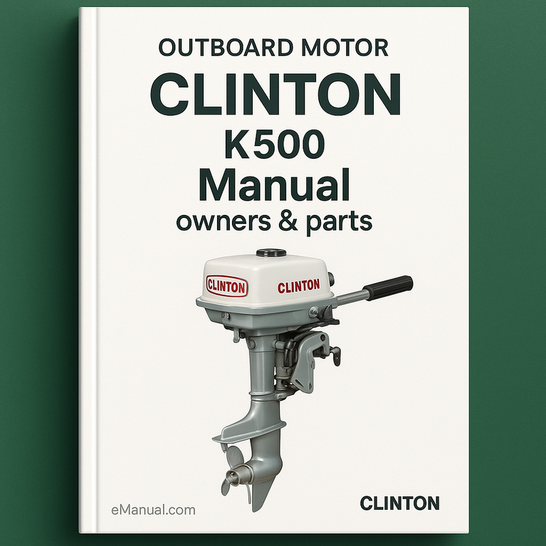 Clinton outboard motor Manual K500 owners & parts