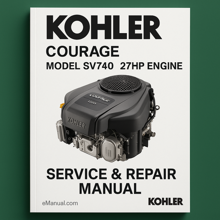 Kohler COURAGE Model SV740 27HP Engine Service Repair Manual