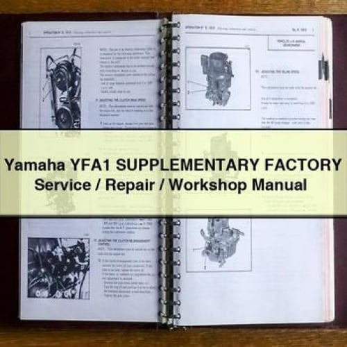 Yamaha YFA1 SUPPLEMENTARY Factory Service / Repair / Workshop Manual