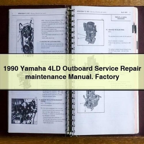 1990 Yamaha 4LD Outboard Service Repair maintenance Manual. Factory