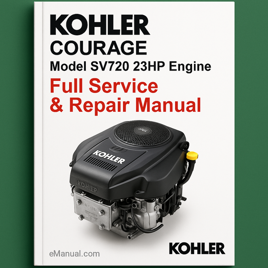 Kohler COURAGE Model SV720 23HP Engine Full Service & Repair Manual