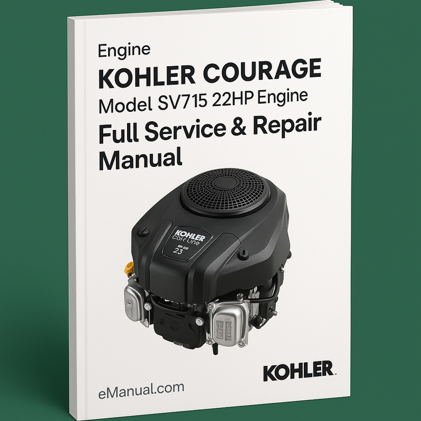 Kohler COURAGE Model SV715 22HP Engine Full Service & Repair Manual