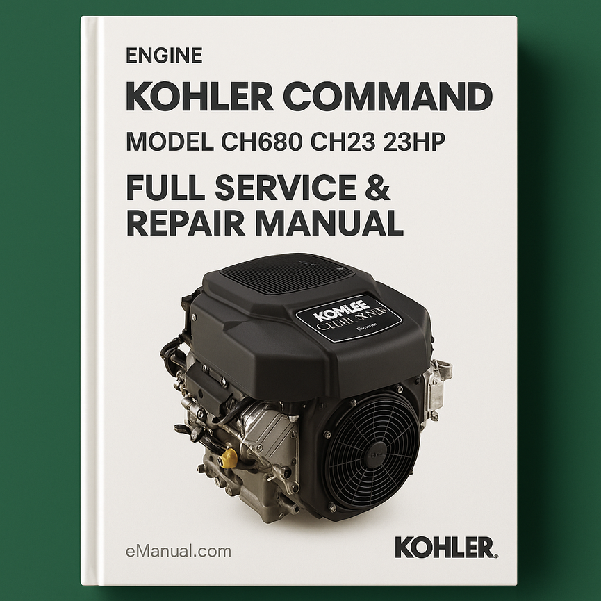 Kohler Command Model CH680 CH23 23HP Engine Full Service & Repair Manual