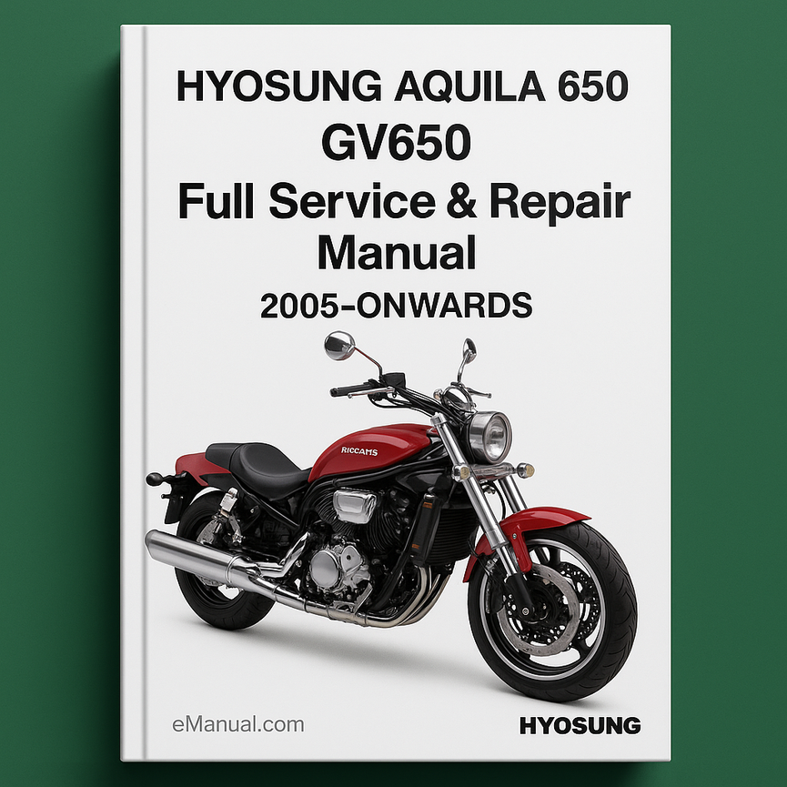HYOSUNG AQUILA 650 GV650 Full Service & Repair Manual 2005-ONWARDS