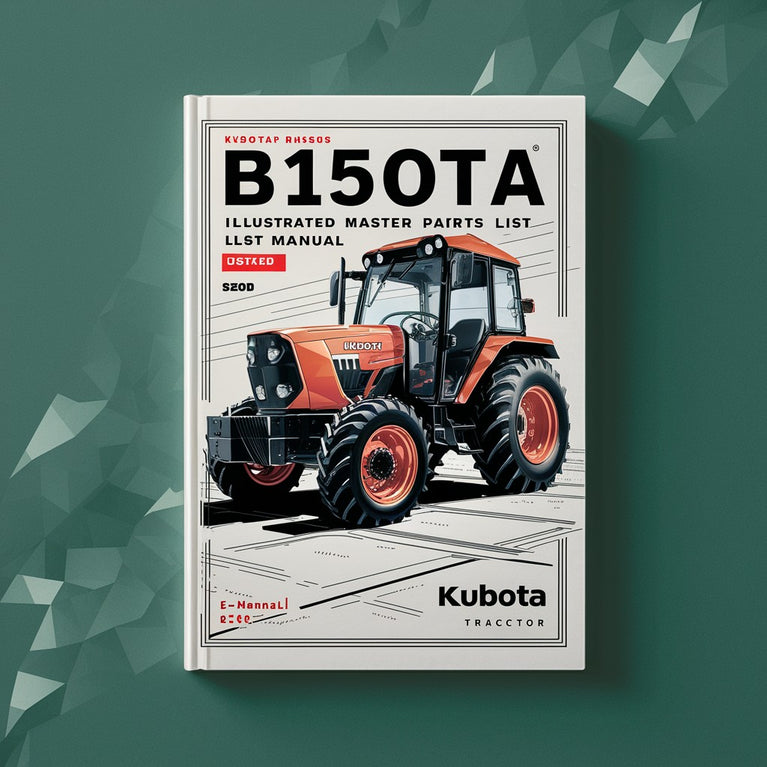 Kubota B1550D Tractor Illustrated Master Parts List Manual