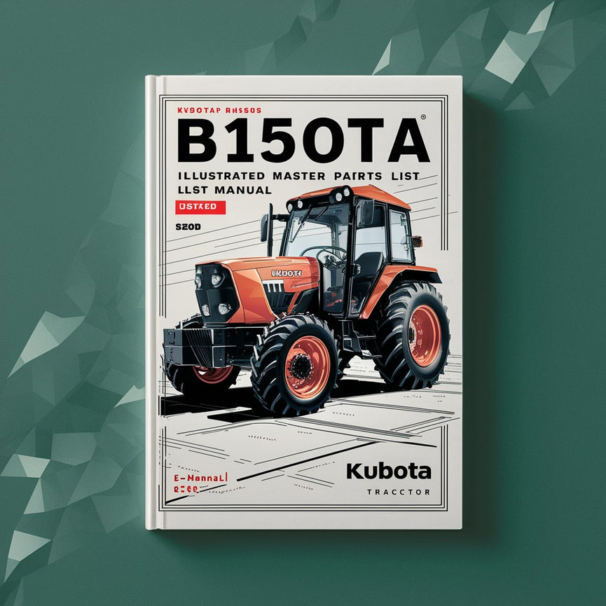 Kubota B1550D Tractor Illustrated Master Parts List Manual