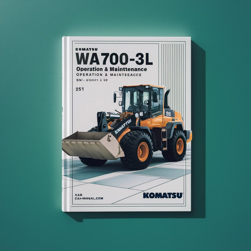 KOMATSU WA700-3L Wheel Loader Operation & Maintenance Manual (S/N: A50001 and up)