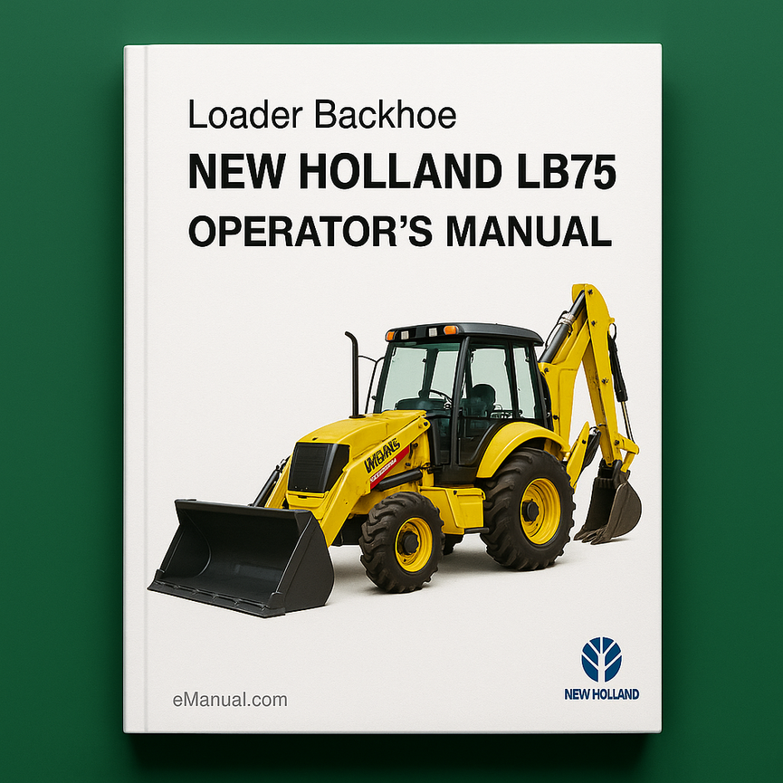 New Holland LB75 Loader Backhoe OperatorS Manual