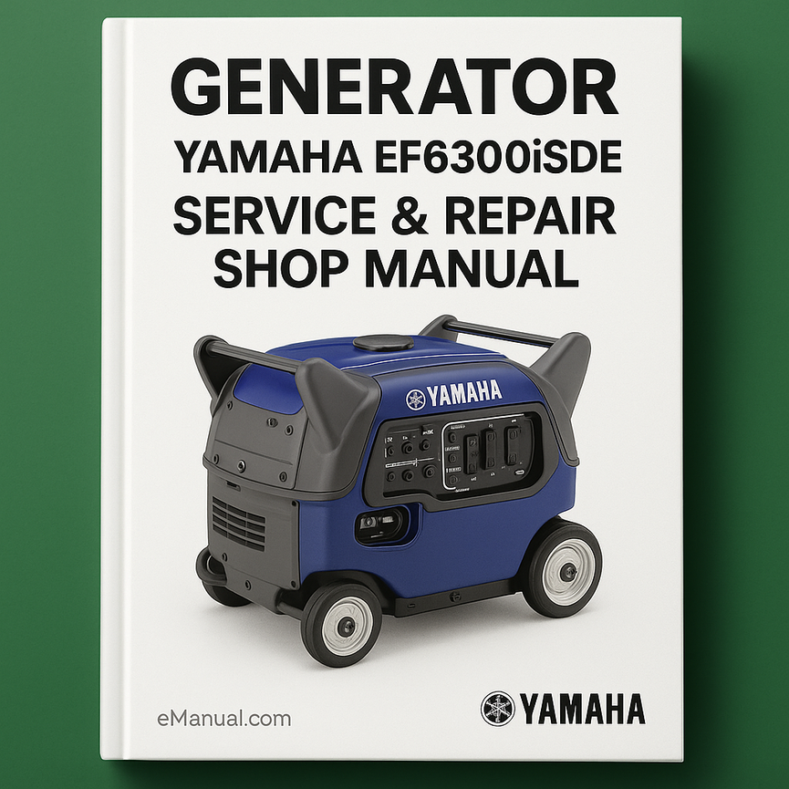 Yamaha EF6300iSDE Generator Service Repair Shop Manual