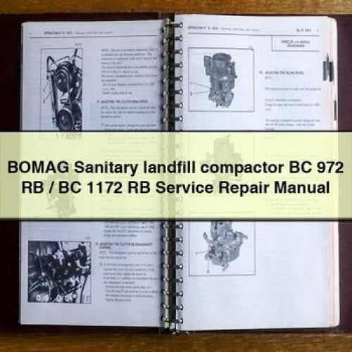 BOMAG Sanitary landfill compactor BC 972 RB / BC 1172 RB Service Repair Manual