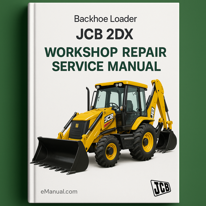 JCB 2DX Backhoe Loader Workshop Repair Service Manual
