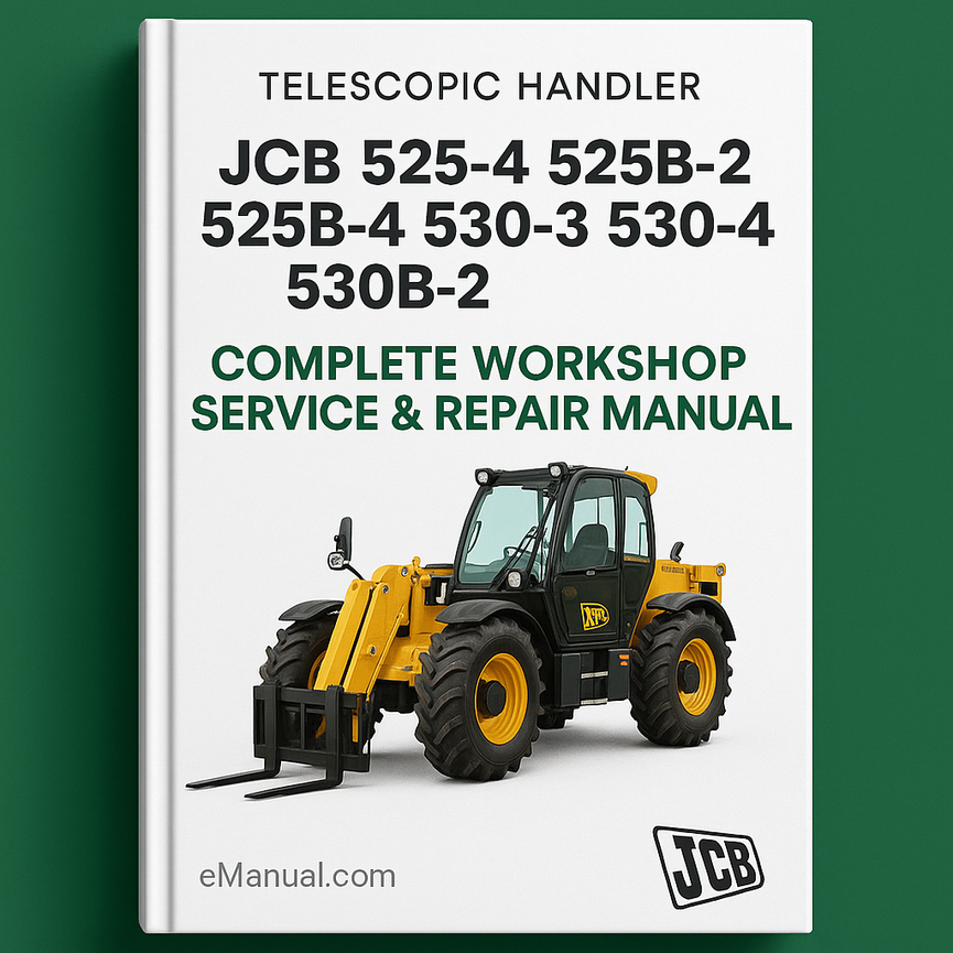 JCB 525-4 525B-2 525B-4 530-3 530-4 530B-2 Loadall Telescopic Handler Complete Workshop Service Repair Manual