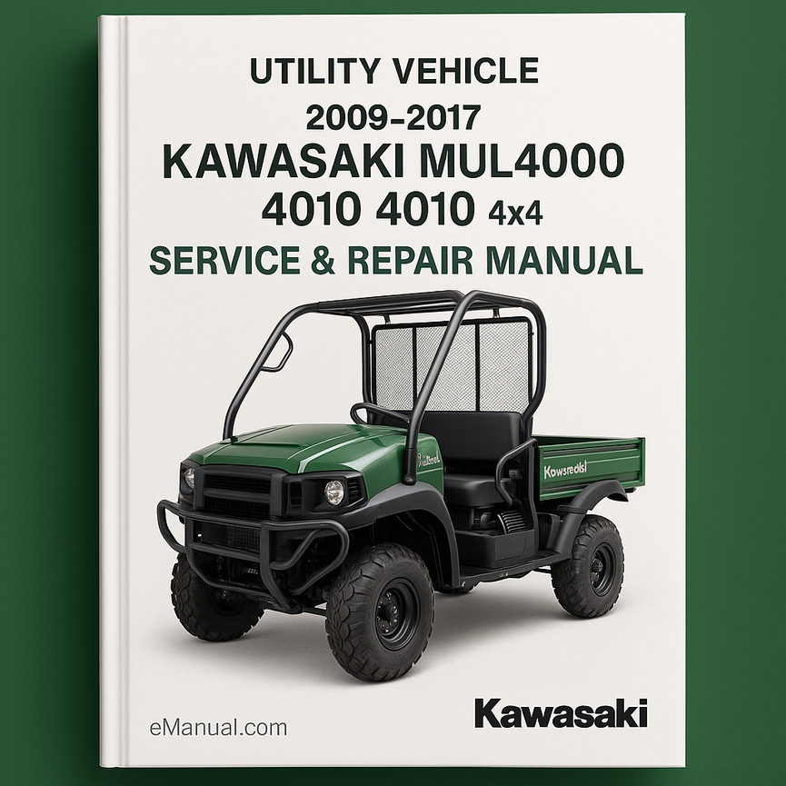 2009-2017 Kawasaki Mule 4000 4010 4x4 oem Service Repair Manual