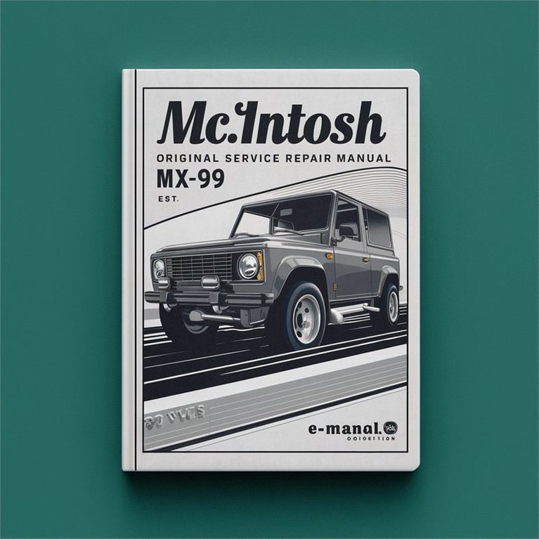 Mcintosh MX-99 Original Service Repair Workshop Manual PDF