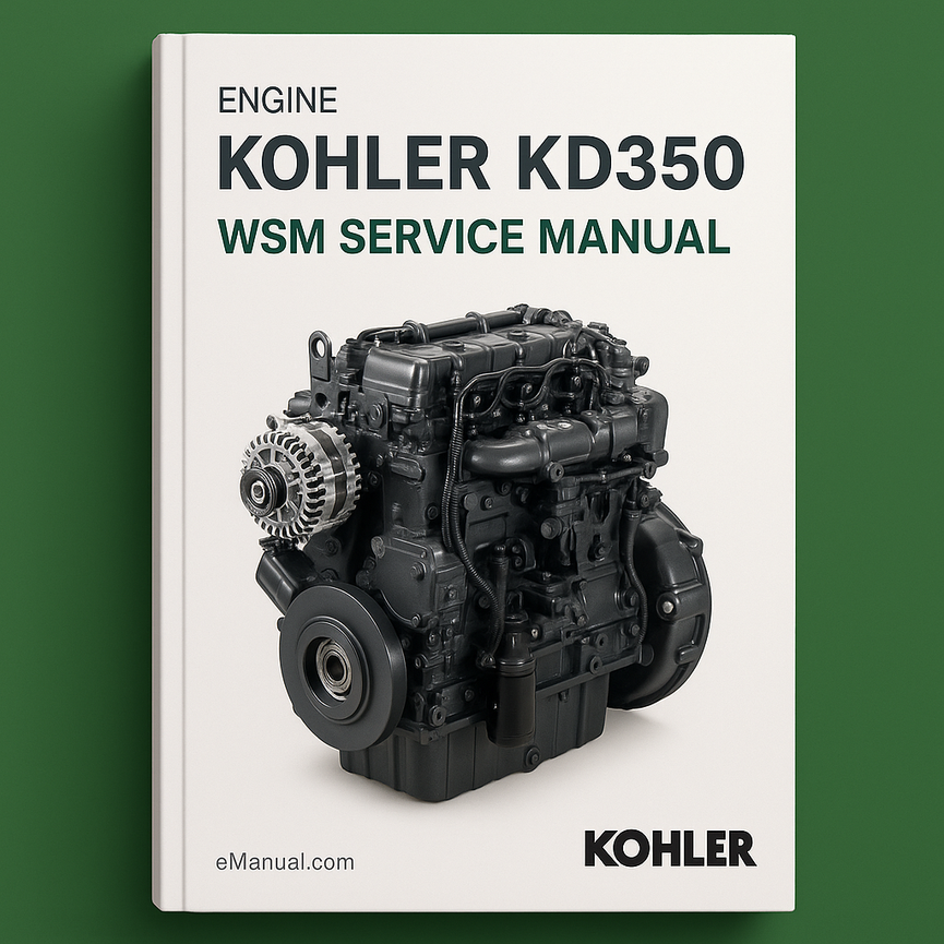 Kohler KD350 Engine WSM Service Manual Repair