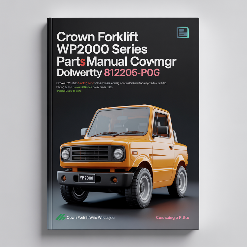 Crown Forklift WP2000 Series Parts Manual Download 812675-006 PDF