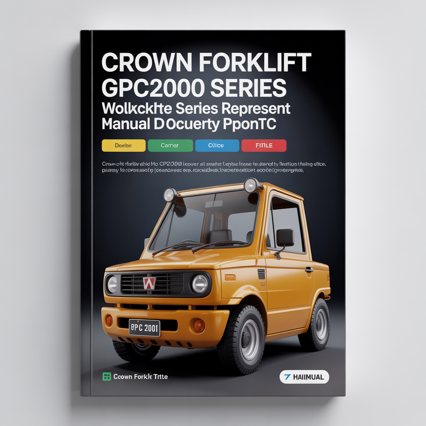 Crown Forklift GPC2000 Series Workshop Service Repair Manual Download PDF