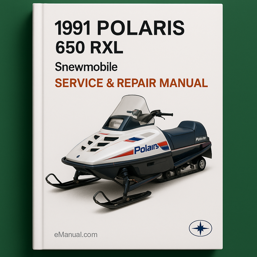 1991 Polaris Snowmobile 650 RXL Service Repair Manual
