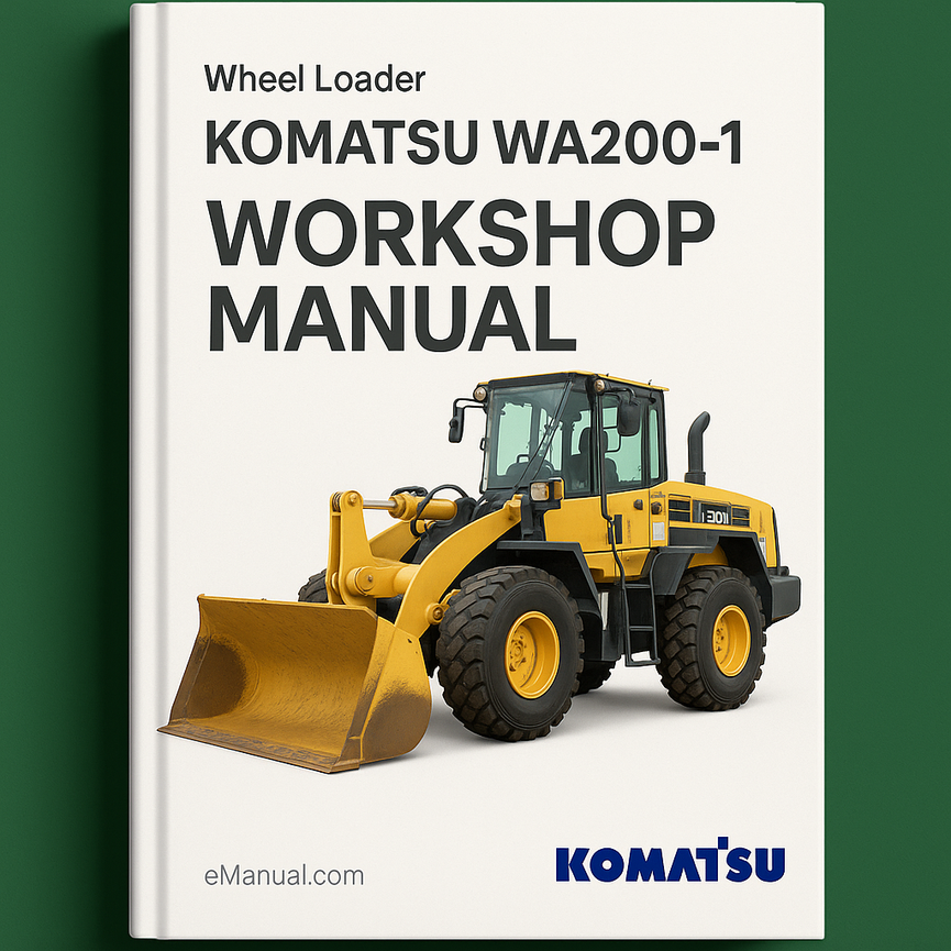 Komatsu WA200 1 Wheel Loader 2 Manual Set Operators Service Repair Workshop Manual Pdf