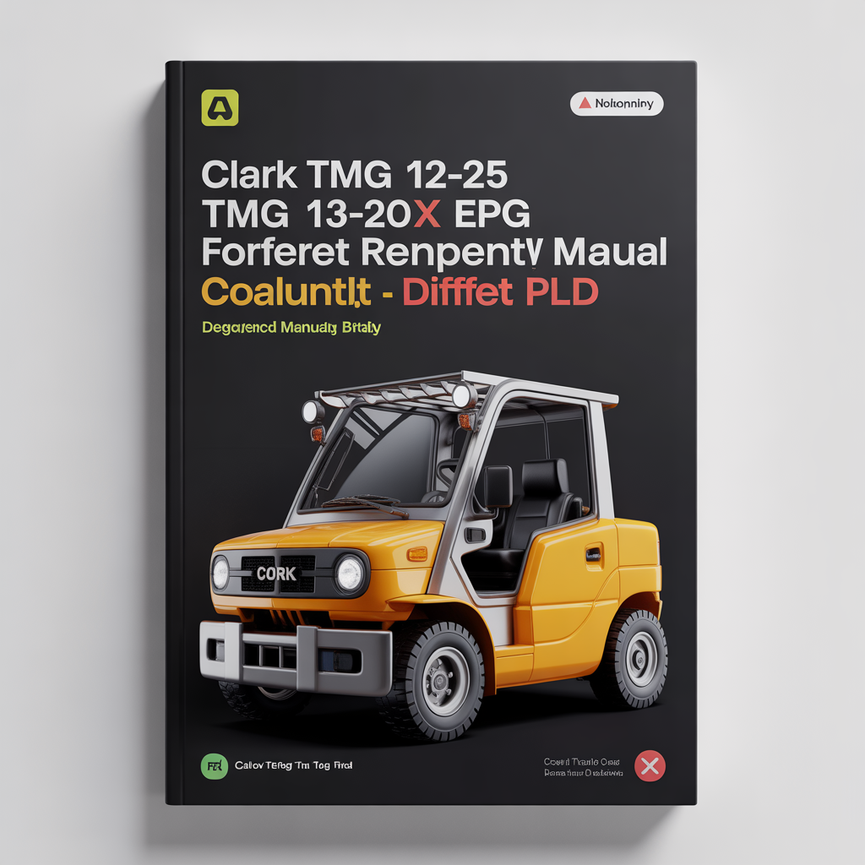 CLARK TMG 12-25 TMG 13-20X EPG 15-18 FORKLIFT Service Repair Manual - Download PDF