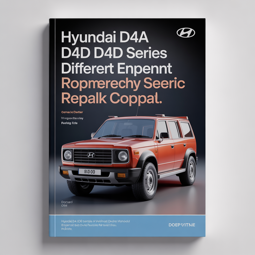 Hyundai D4a D4d Series Diesel Engine Workshop Service Repair Manual