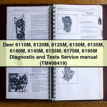 Deere 6110M 6120M 6125M 6130M 6135M 6140M 6145M 6155M 6175M 6195M Diagnostic and Tests Service Repair Manual (TM408419)
