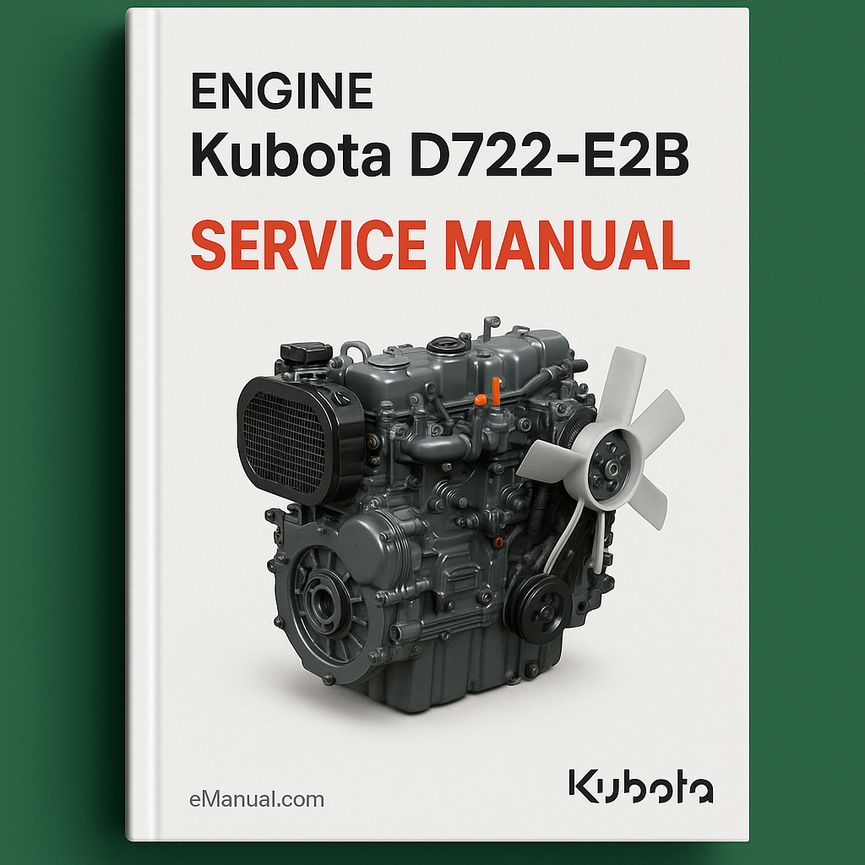 Kubota D722-E2B Engine WSM Service Manual Repair