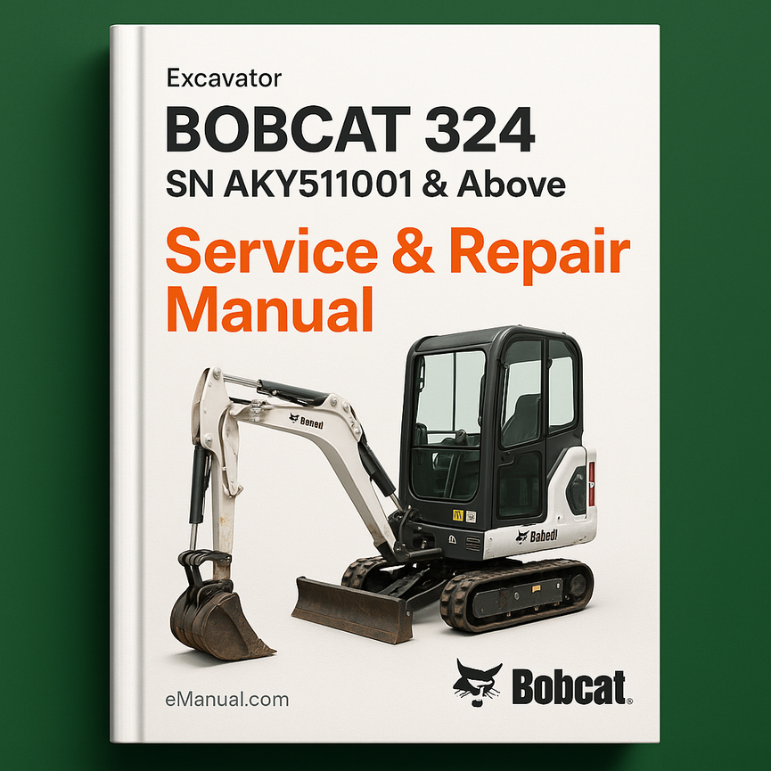 BOBCAT 324 Excavator SN AKY511001 & Above Service Repair Manual